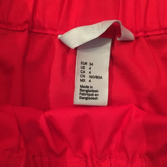 Red H&M 4/34 off shoulder A-line dress, almost new, hot holiday look! - Picture 6 of 6